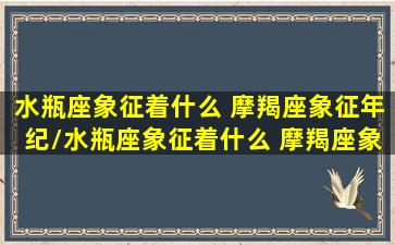 水瓶座象征着什么 摩羯座象征年纪/水瓶座象征着什么 摩羯座象征年纪-我的网站